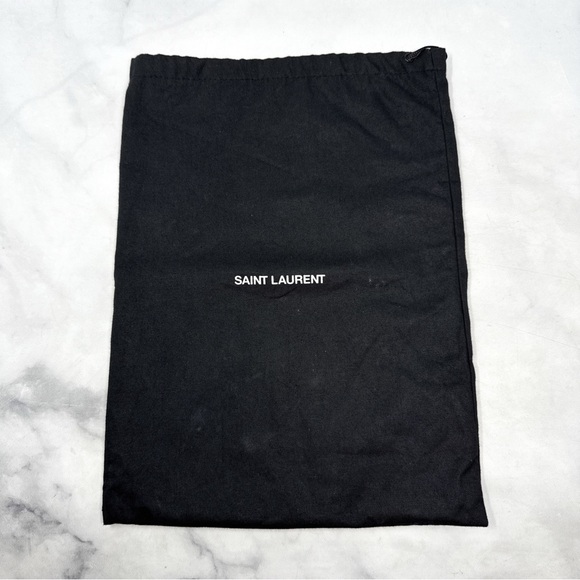 Saint Laurent Bea Bow Suede Square Toe Ankle Wrap Strap Sandal Heels Brown 37 - Picture 12 of 15